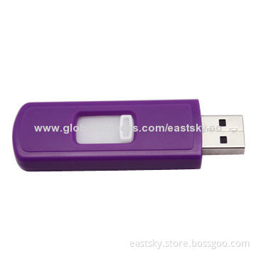 Promotional USB Drive ESU-U66, Push-up, Capless, Fashionable with Lanyard/Keychain to AttachNew